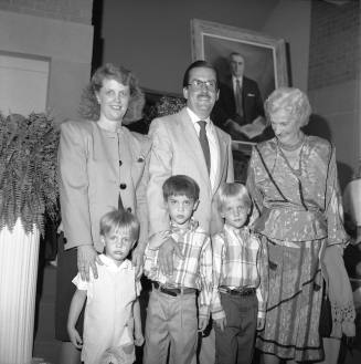 25th Anniversary of Grady Gammage Auditorium (L to R) Karen Gammage, Grady Gammage Jr., Kay Gammage, (kids) Andrew, Matthew and Chris