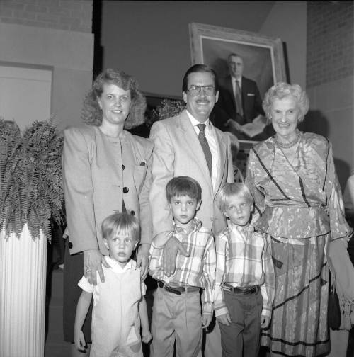 25th Anniversary of Grady Gammage Auditorium (L to R) Karen Gammage, Grady Gammage Jr., Kay Gammage, (kids) Andrew, Matthew and Chris