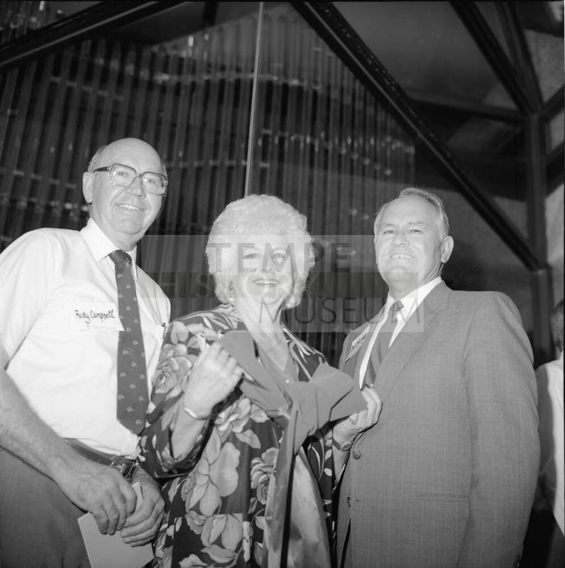 Tempe Council Chambers Dedicated (L to R) Rudy Campbell, Carol Smith, and Dale Shumway