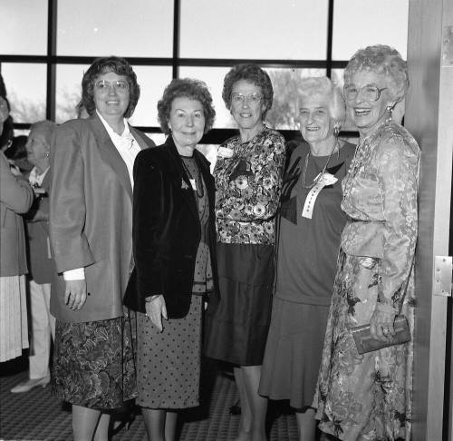 Tempe St. Luke's Fashion Show Volunteers Sharon Harkins, Adrienne Packer, Helen Danielson, Minnie de virgilio Betty Waters