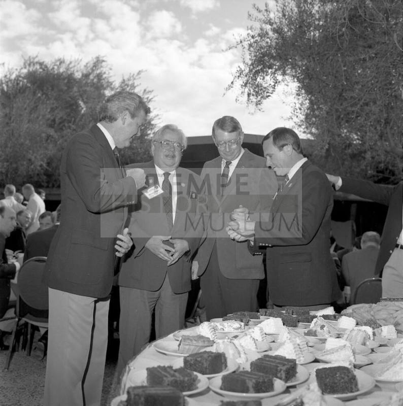 Fiesta Bowl Pregame- Diablos, Bob Beatty, Harry Mitchell, Dr. Bernard Sliger and Dr. Martin Massengale