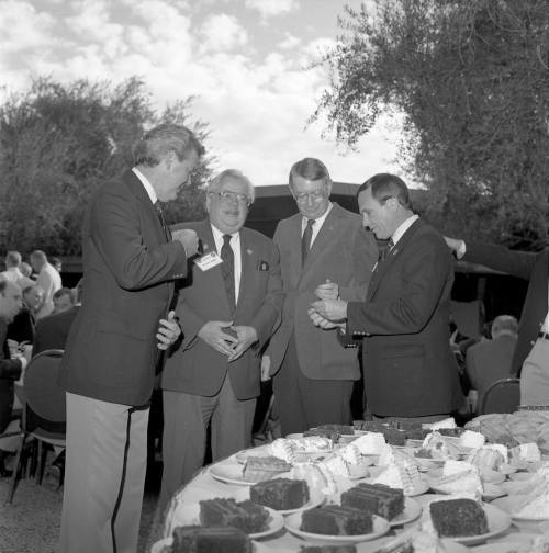Fiesta Bowl Pregame- Diablos, Bob Beatty, Harry Mitchell, Dr. Bernard Sliger and Dr. Martin Massengale