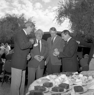 Fiesta Bowl Pregame- Diablos, Bob Beatty, Harry Mitchell, Dr. Bernard Sliger and Dr. Martin Massengale