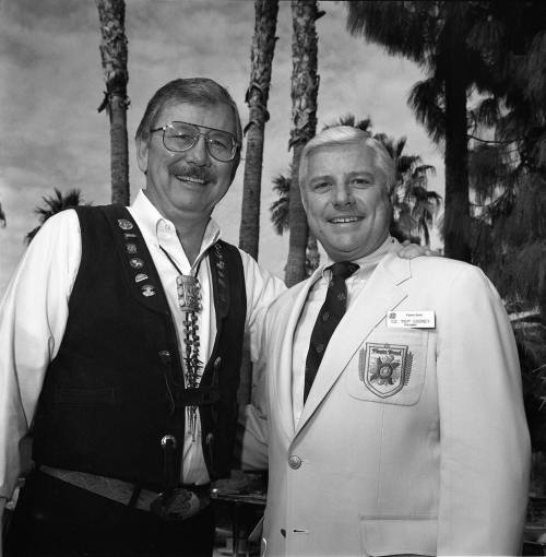 Diablos Reid Southern with C.E. 'Pep' Cooney- Fiesta Bowl Pregame