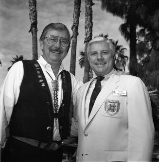 Diablos Reid Southern with C.E. 'Pep' Cooney- Fiesta Bowl Pregame