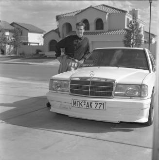 Marc Garcia and a car