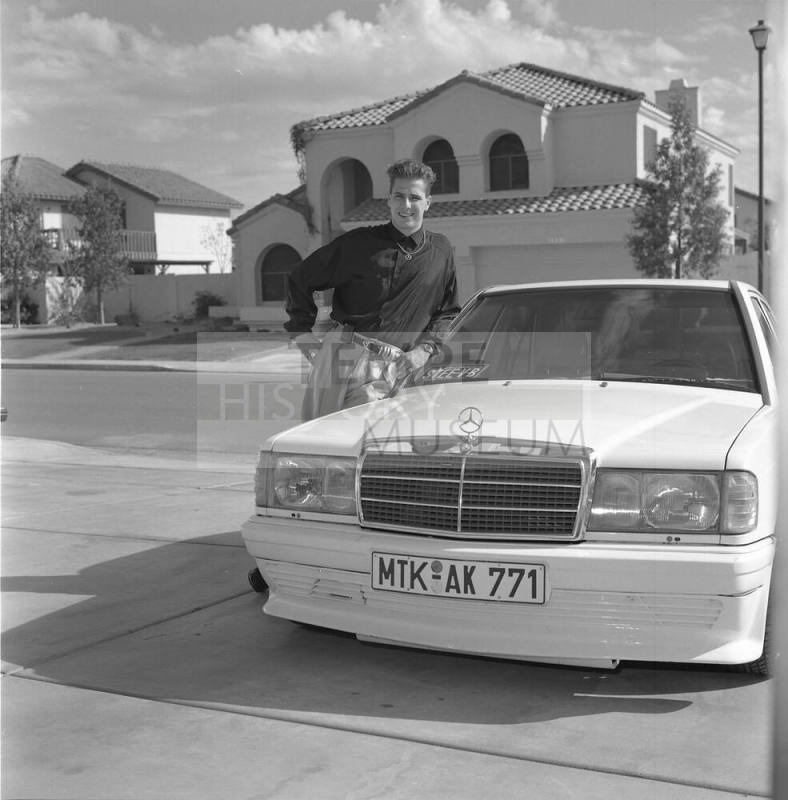 Marc Garcia and a car