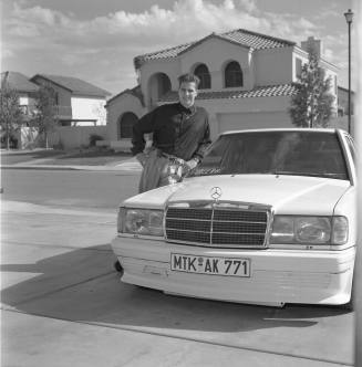 Marc Garcia and a car