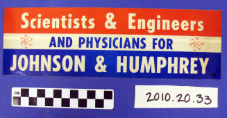 Political bumper sticker - Lyndon Johnson and Hubert Humphrey