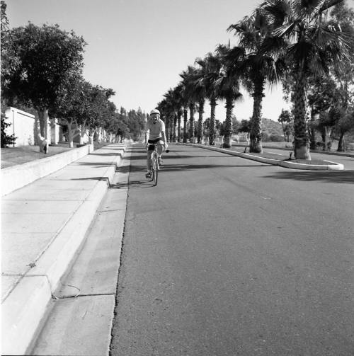 Bicycle Safety, woman showing how to probably practice bike riding