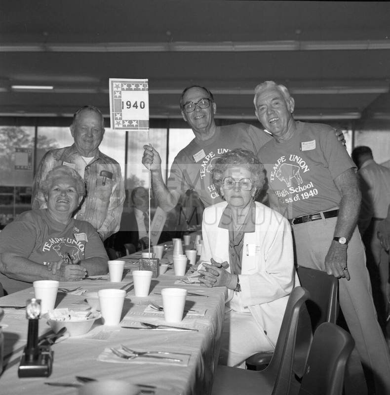 Tempe High Annual Reunion at McClintock High, Trudy Meyer Murphy, John Meyer, Phil Jackson, Mary Frances Chennault Loza and Jack Adams