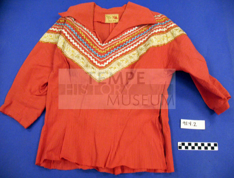 Orange Embroided Squaw Top and Skirt