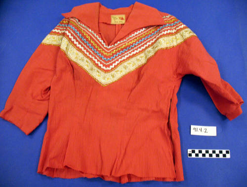 Orange Embroided Squaw Top and Skirt