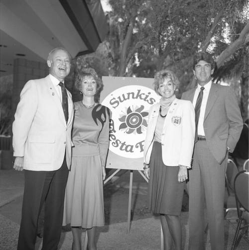 Fiesta Bowl Pregame Party- Councilman Frank Plencer and Wife, Nancy, with Fiesta Bowl Member and Fiesta Inn's hostess Sherry Henry, and Richard Landenberger