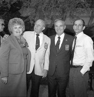 Fiesta Bowl Pregame Party, Frank Kuskh (black suit) with three others