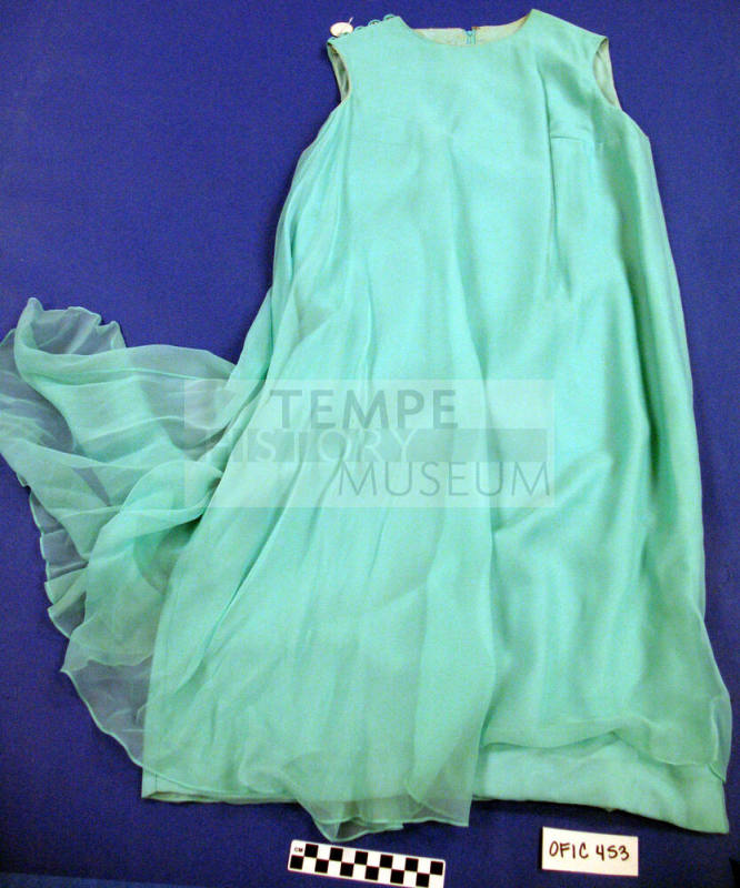 Aqua Sheath Dress with Tulle