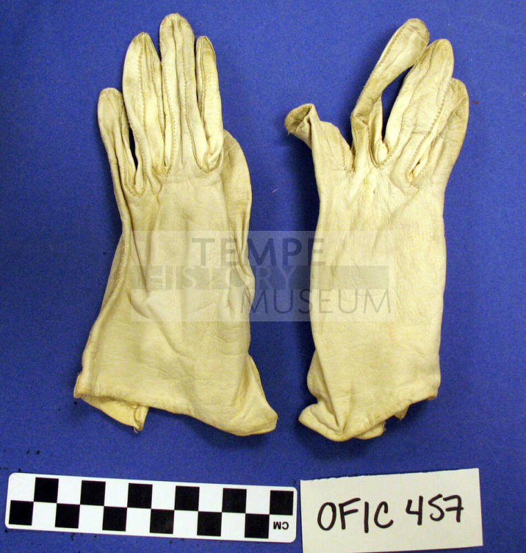short white gloves