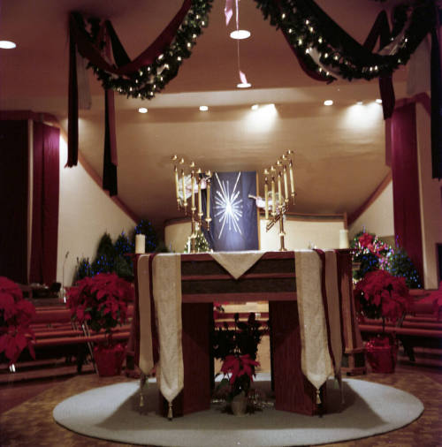 Altar with Christmas decorations