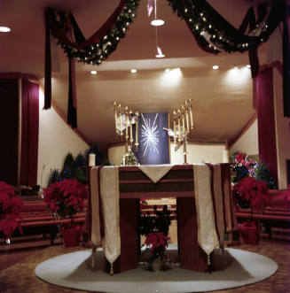 Altar with Christmas decorations