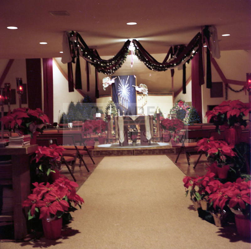Altar with Christmas decorations