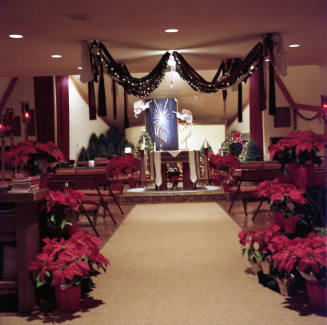 Altar with Christmas decorations