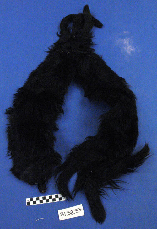 Black fur boa