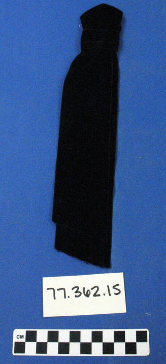 Childs clip-on black velvet tie