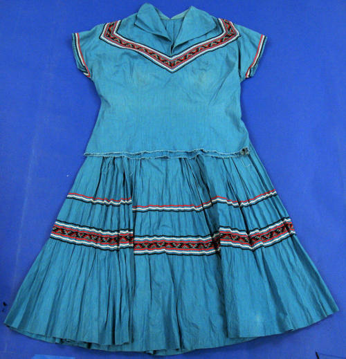 Blue Skirt and Blouse Set