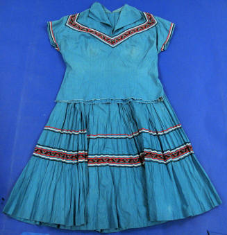 Blue Skirt and Blouse Set