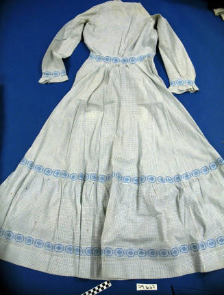 Blue and white dress