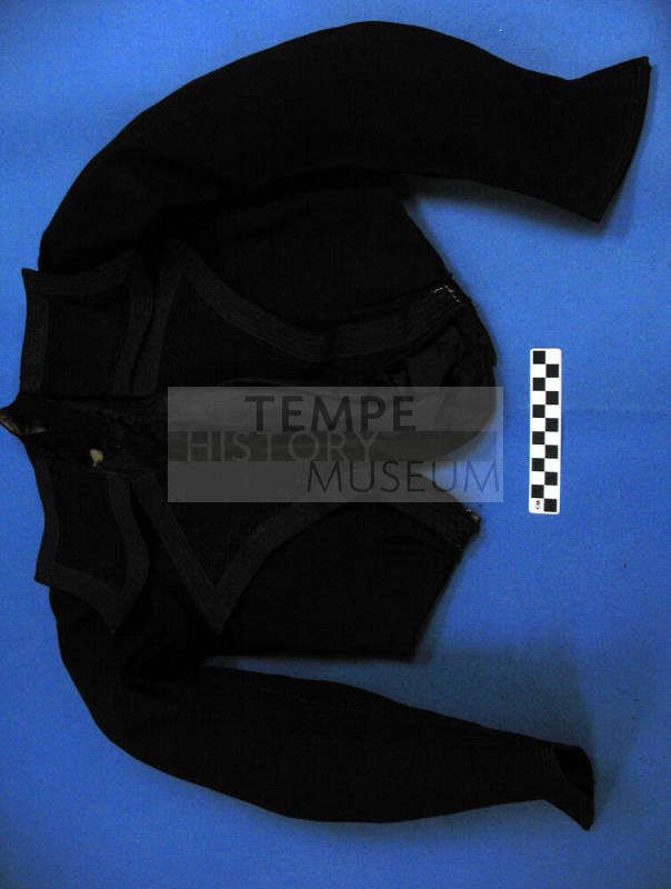 Suit, Womens, Basque, Black Wool, 3 Pc W/Dickey
