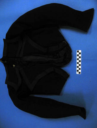 Suit, Womens, Basque, Black Wool, 3 Pc W/Dickey