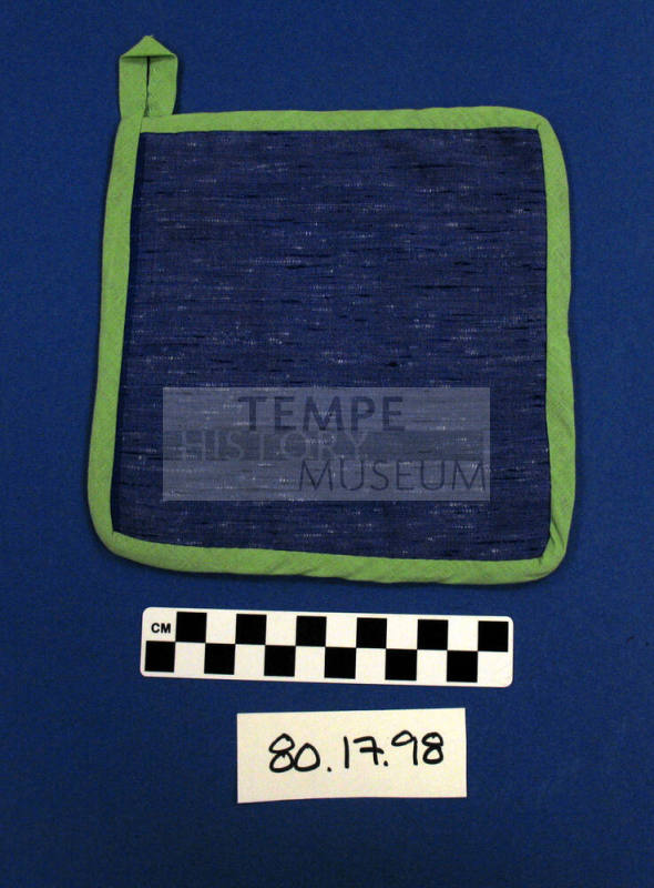 Pot Holder Green and Blue