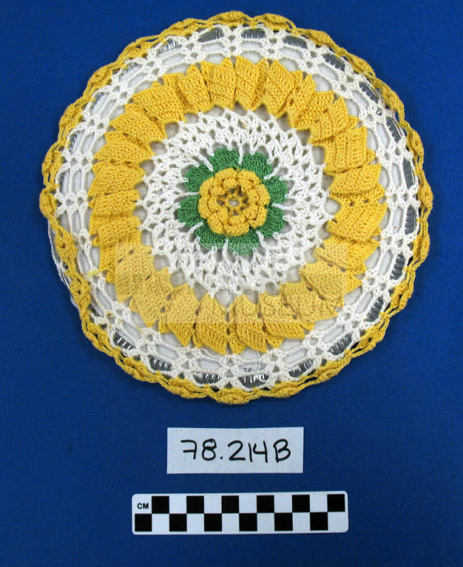Yellow Doily Wall Hang/ Hot pad