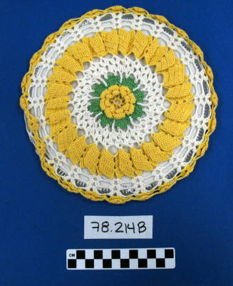 Yellow Doily Wall Hang/ Hot pad