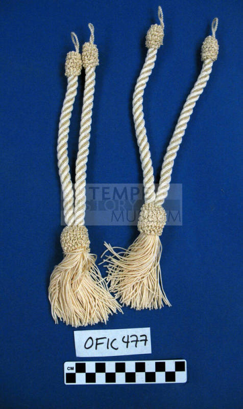 Beige and Cream Curtain Tiebacks