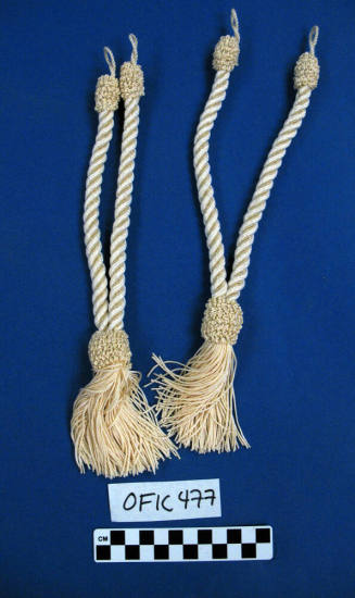 Beige and Cream Curtain Tiebacks