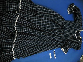 Plaid Floor length Dress with Hoop Skirt