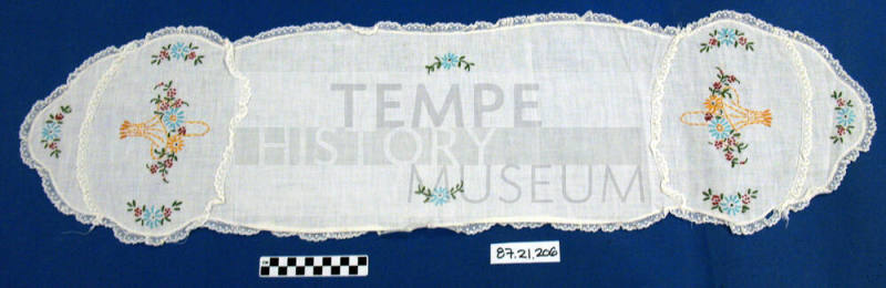Hand-embroidered table runner