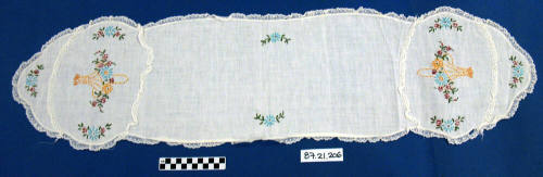 Hand-embroidered table runner