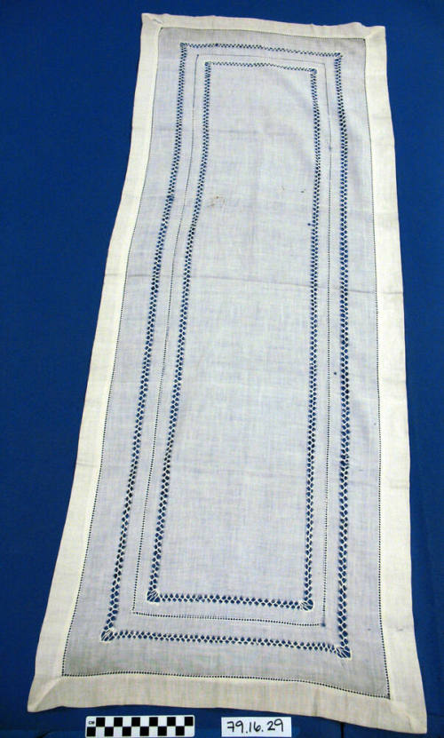 White linen bureau scarf