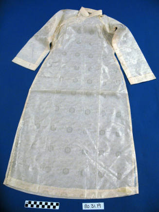 Cream Chinese Silk Cheongsam Dress