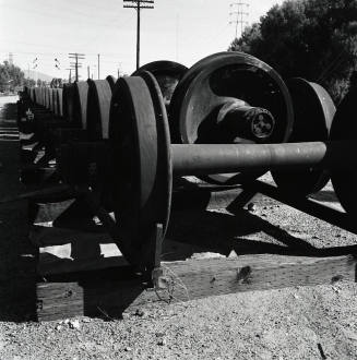 Spare wheelsets outside Tempe Depot