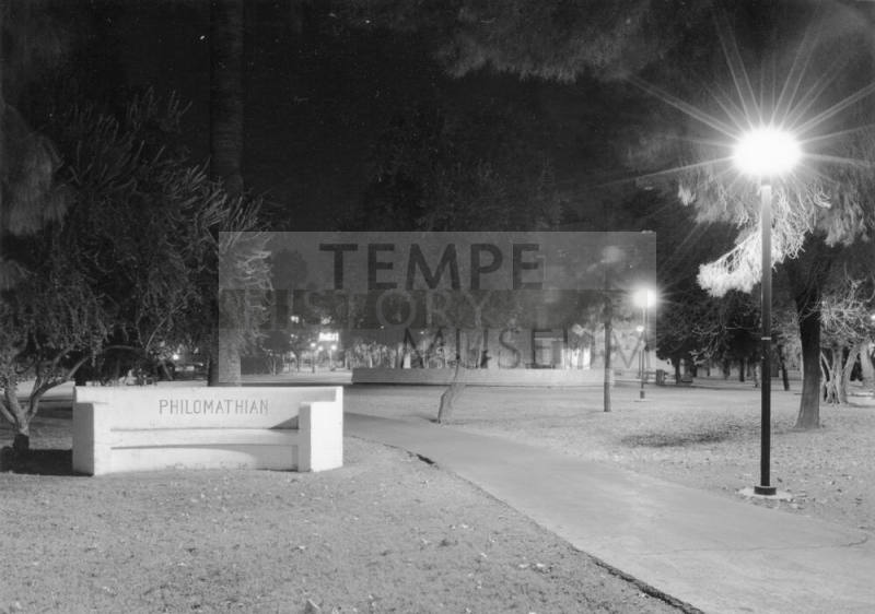 Arizona State University Campus at night, Tempe, Arizona