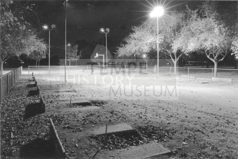 A Tempe, Arizona Park at night.