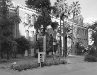 Arizona State University Old Main with public telephone.