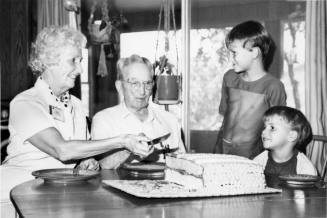 Marjone Riezel, Paul Bushnell, Jerrod and Brent Olson