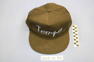 Black Baseball Cap with "Tempe" in blue