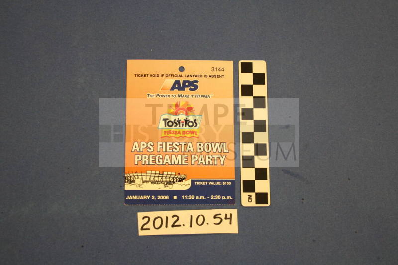 APS Fiesta Bowl Progame Ticket 2006
