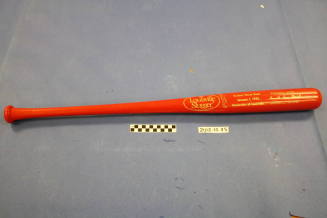 Louisville Slugger Bat and Boy Sunkist Fiesta Bowl Jan 1, 1991 Personal Bat, Honorable Harry Mitchell